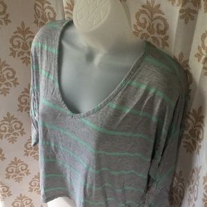 Bar III striped cropped top M